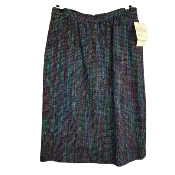 NWT Vintage Doncaster 100% Woven Silk 2 Pc Suit Jacket Skirt Size 12/14 - Picture 5 of 12